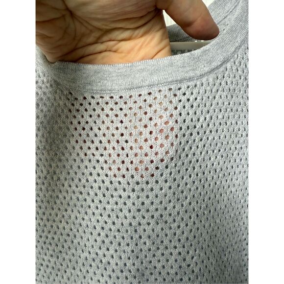 Old Navy Blouse Small Petite Women's Gray Short Sleeve Beach Coverup - Picture 2 of 4